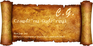 Czagány Györgyi névjegykártya