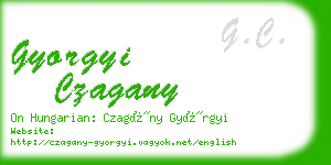 gyorgyi czagany business card